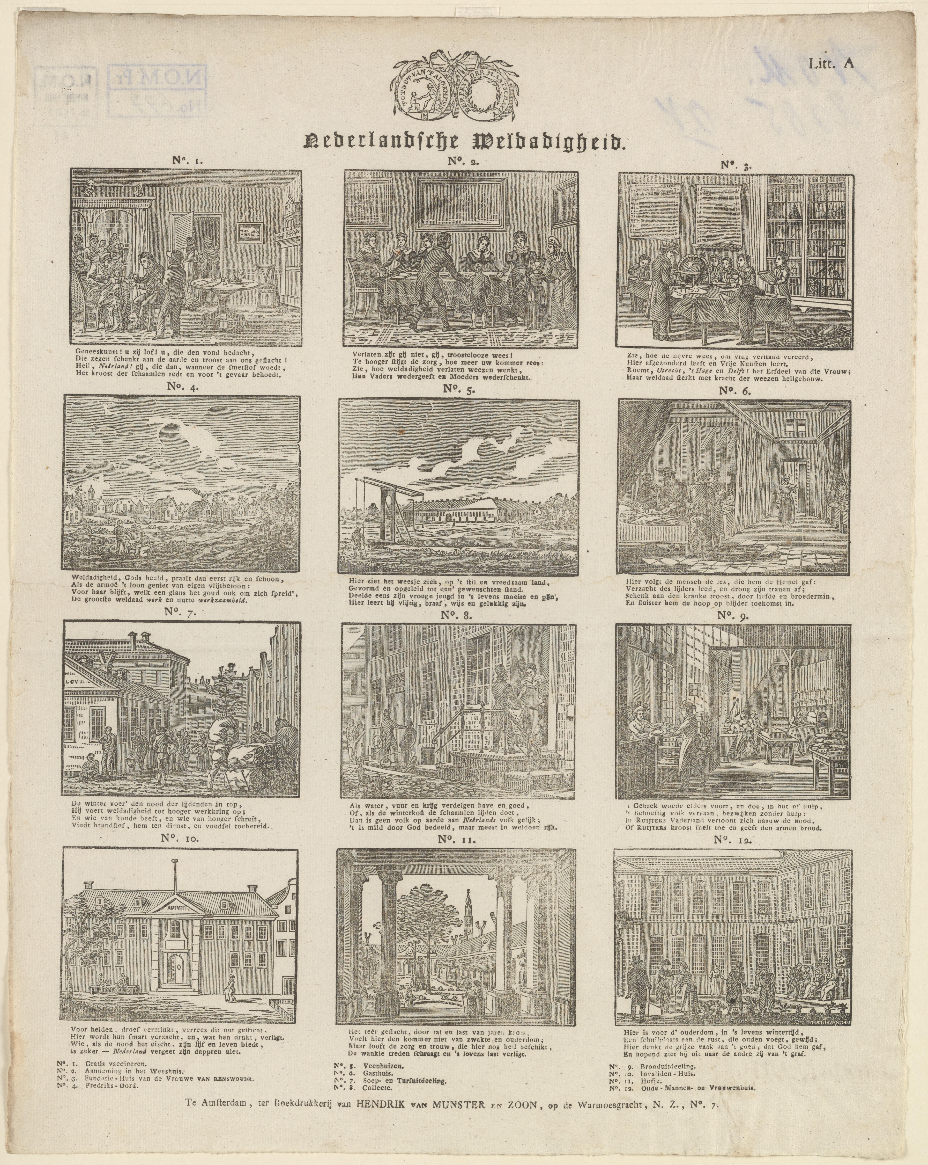 Nederlandsche Weldadigheid - Litt. A