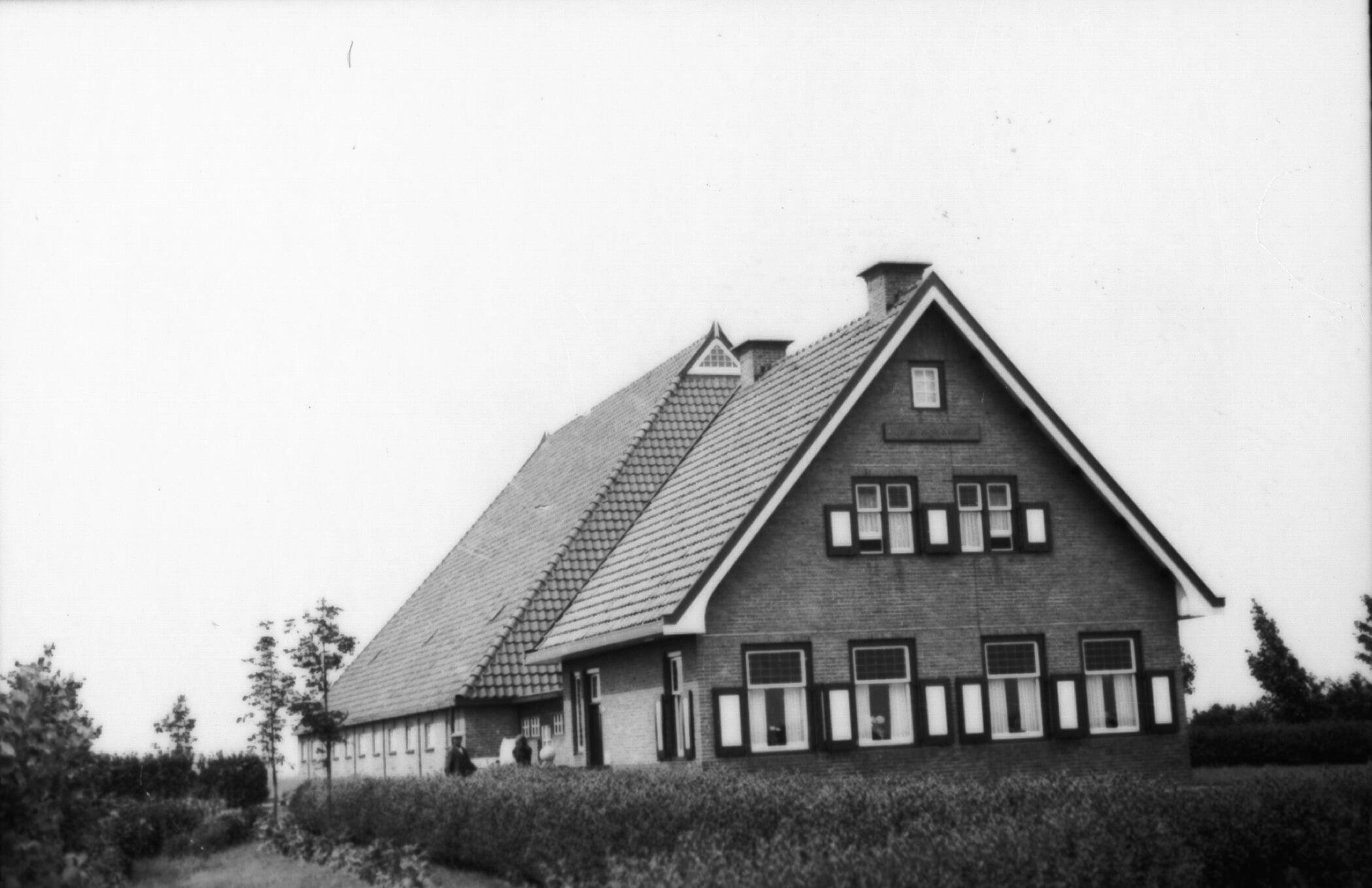 Boerderij, Nieuwehorne, 1936 (zwart-wit negatief)