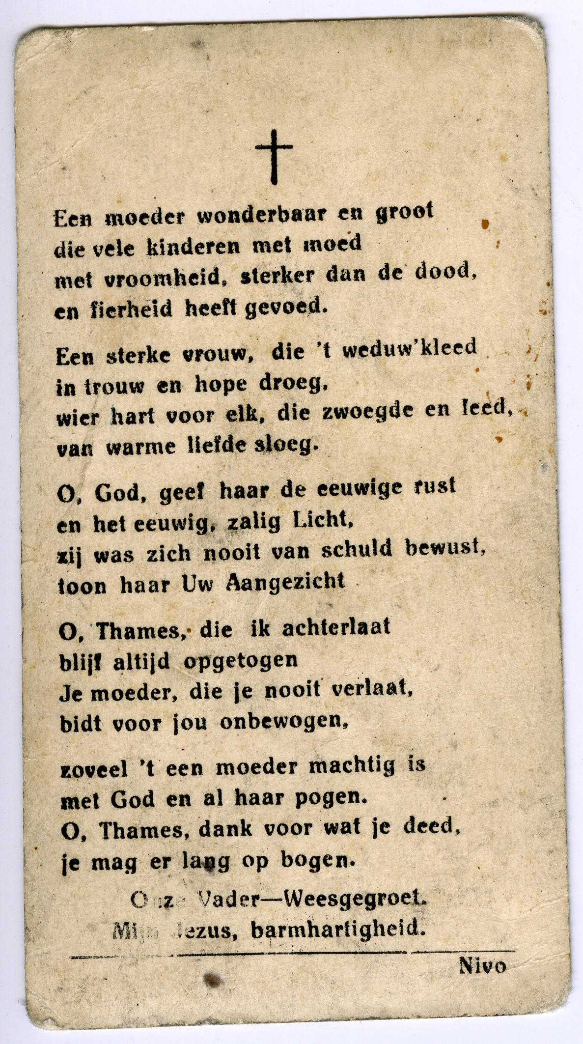 Bidprentje van Aaltje Kwakman, 1954 (bidprentje)