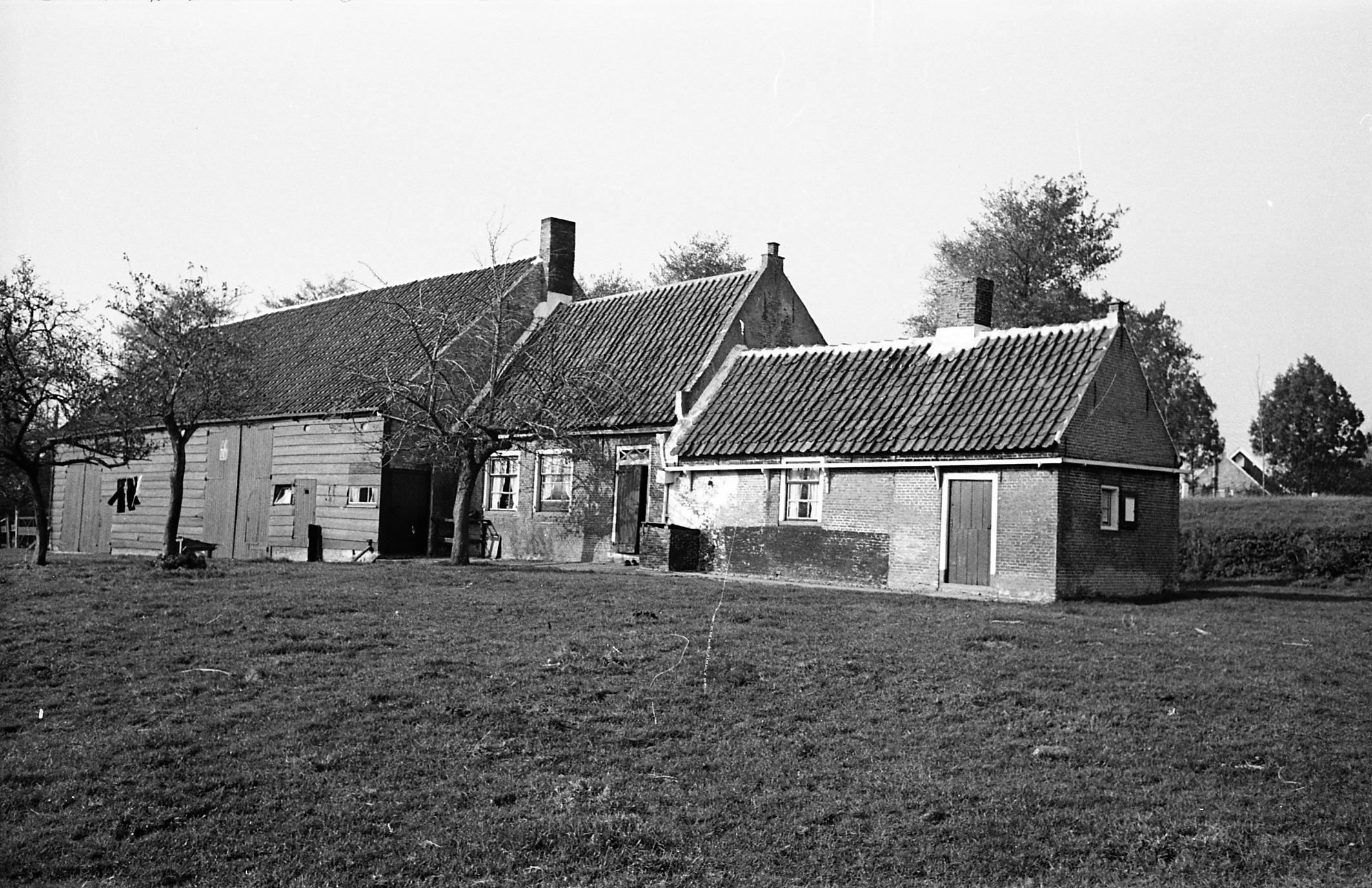 Boerderij, 's-Heer Arendskerke, 1950 (zwart-wit negatief)