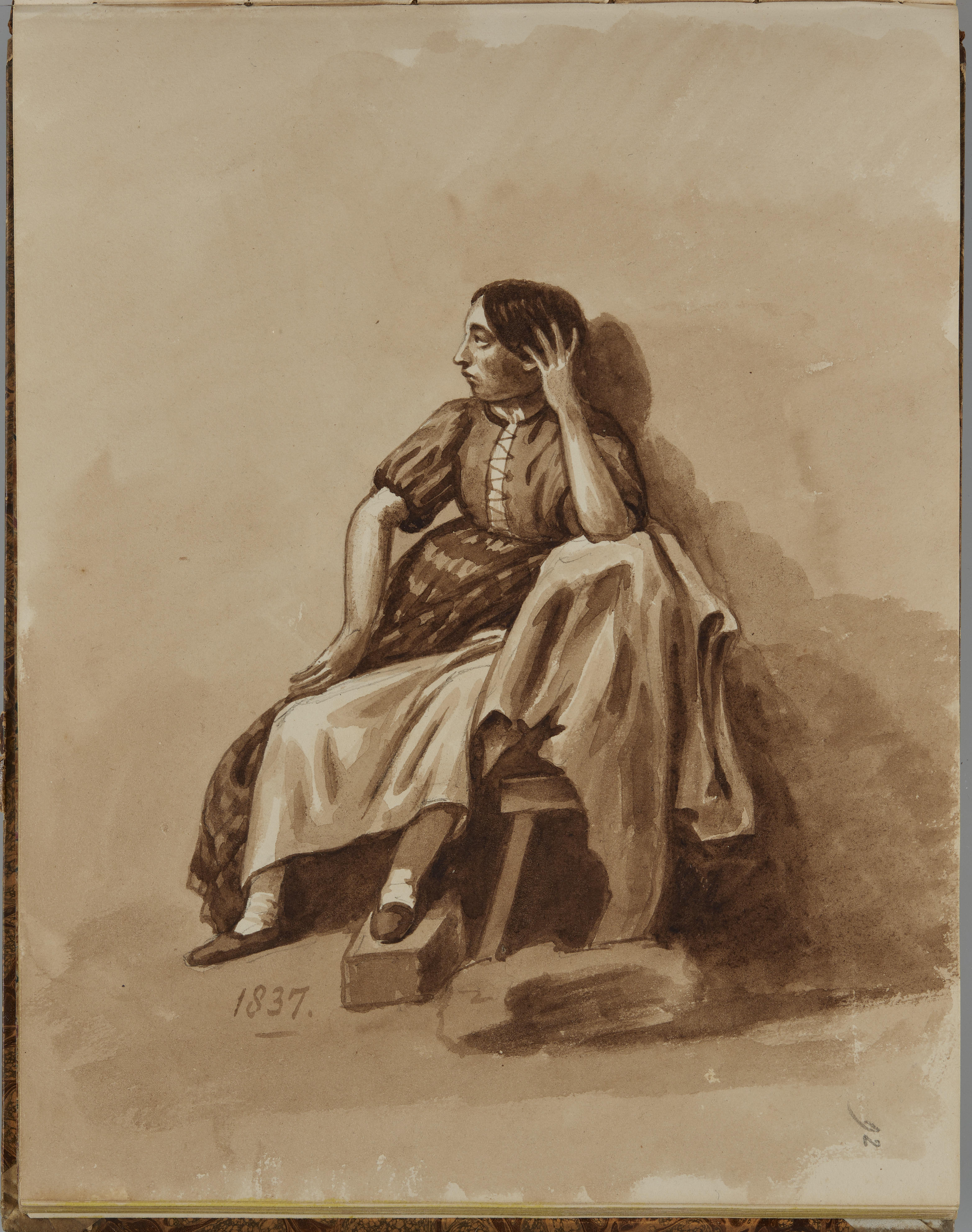 Tekening van een vrouw, 1837