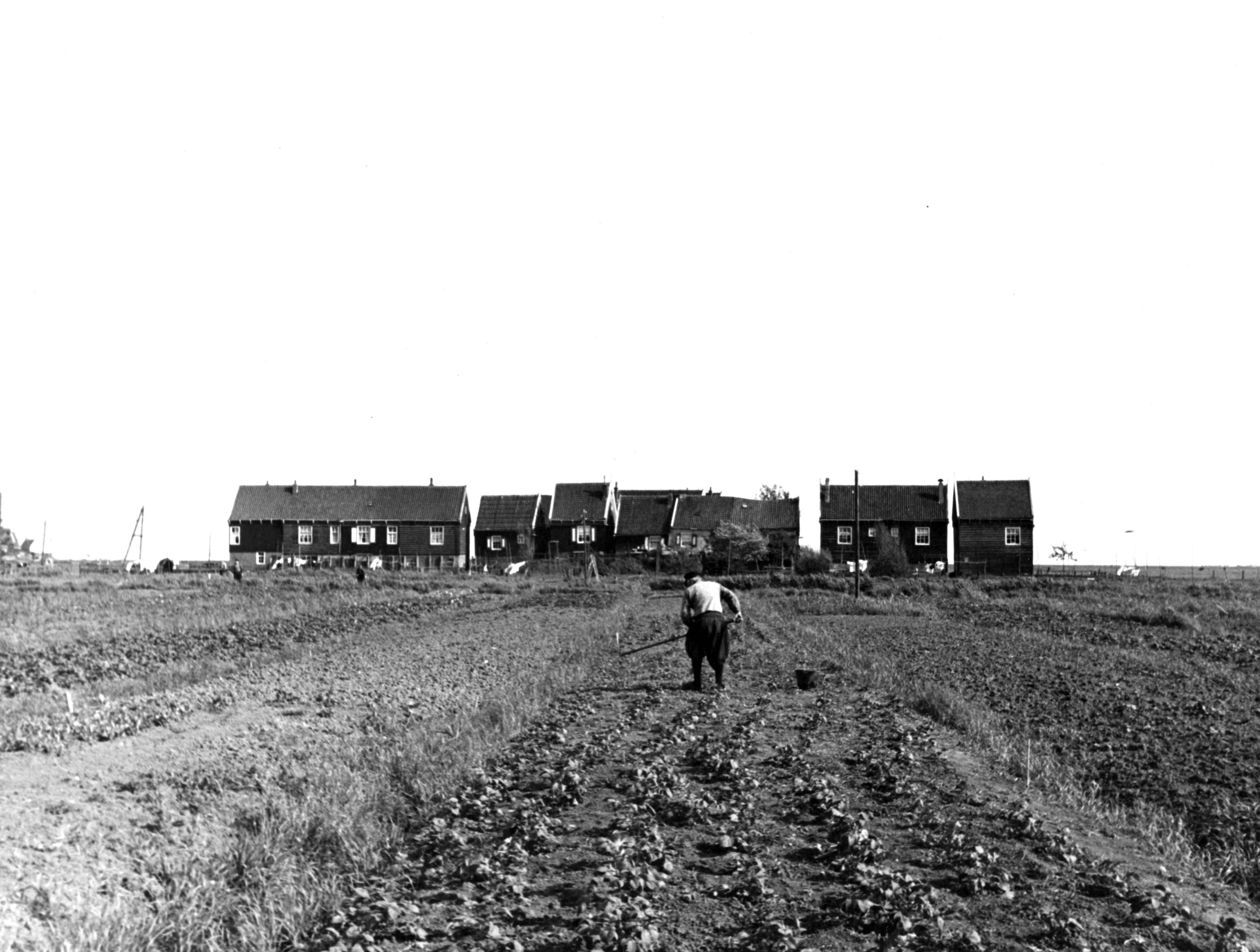 Visserswoningen, Marken, 1943 (zwart-wit negatief)