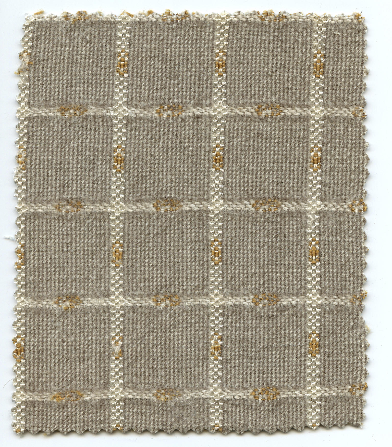 Geruite stof voor schouderdoeken, Zuid-Beveland, 1930–1940 (staal (monster))