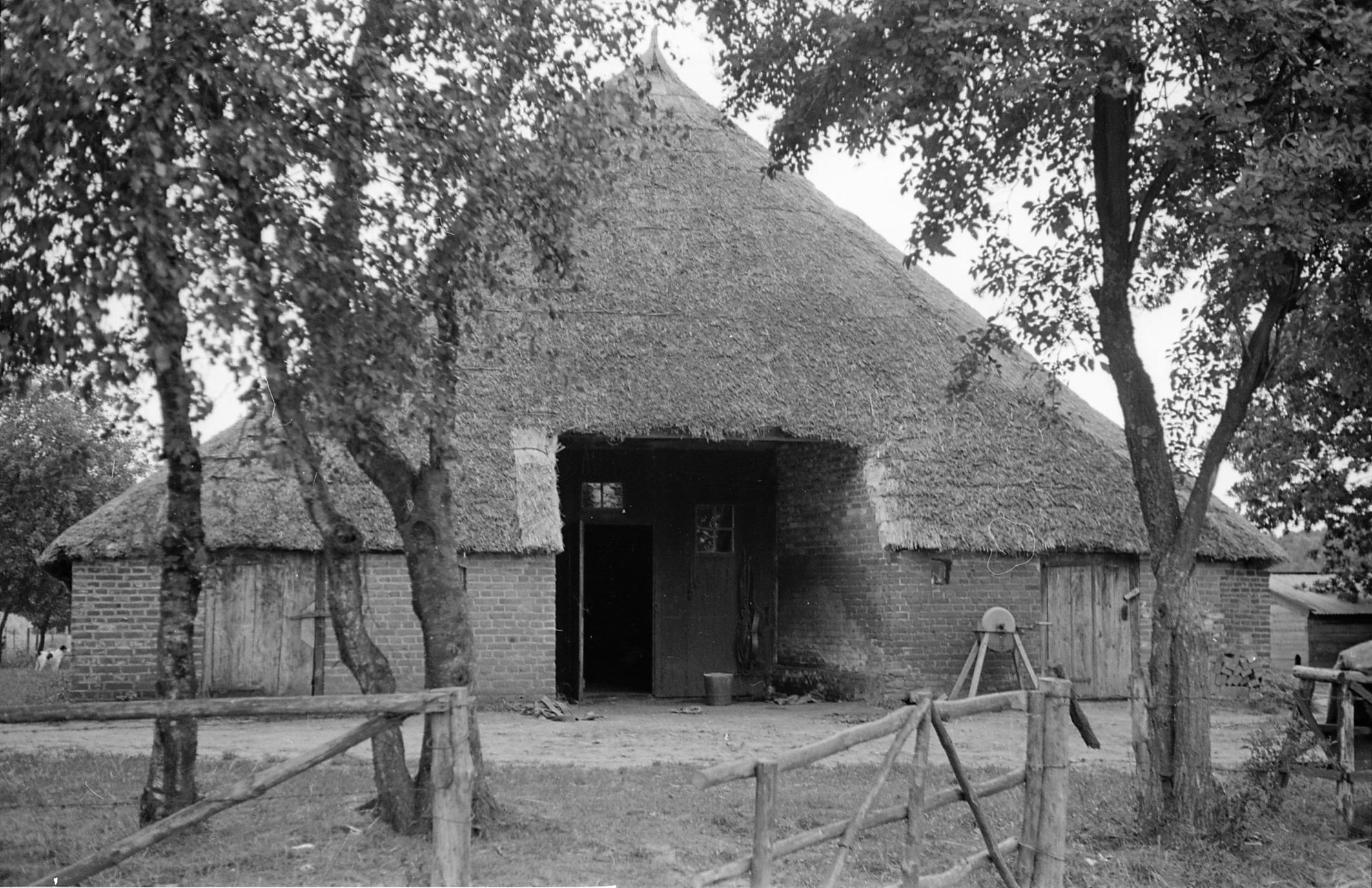 Boerderij 'Hakkenoort', Junne, 1946 (zwart-wit negatief)